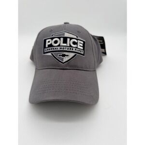 Classic Caps Police GM Hat Cap Strap Back Mens One Size Gray Chevrolet Fleet
